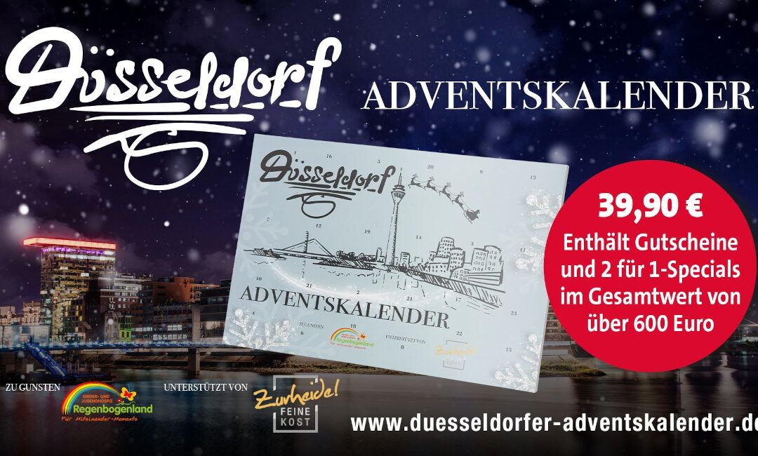 „Jetzt Glücksmomente verschenken“: Adventskalender für den guten Zweck ab sofort bei Zurheide Feine Kost in Düsseldorf erhältlich